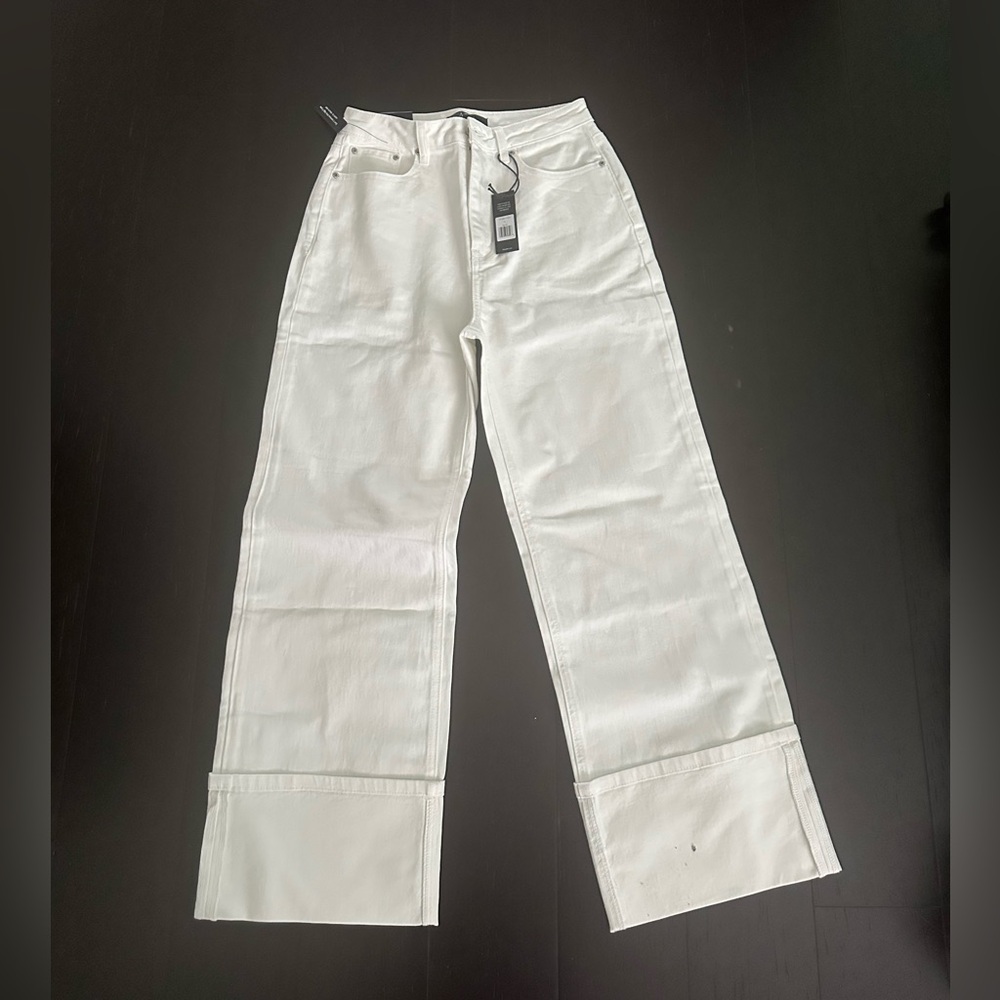 AFRM Wide leg cuff jeans